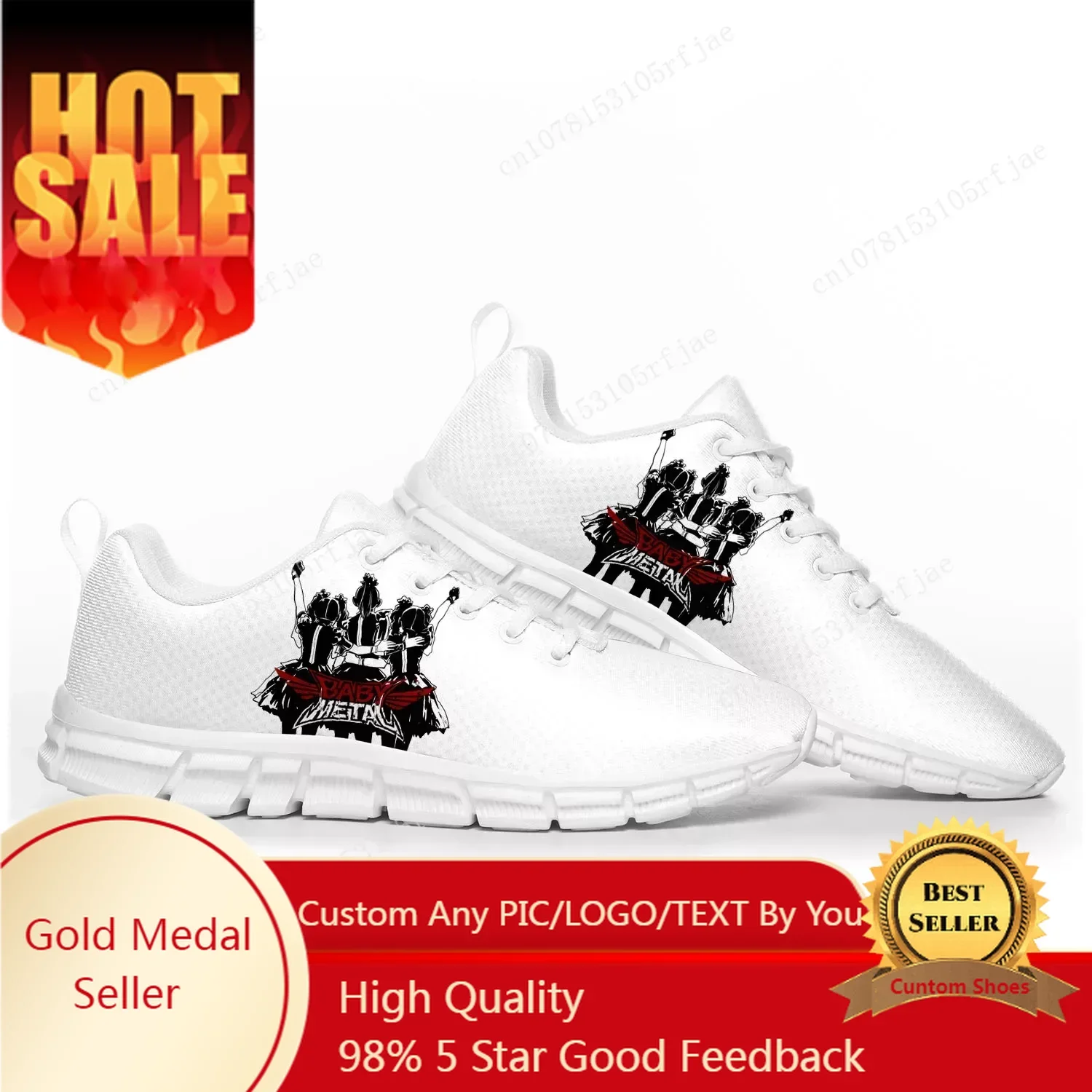 

Babymetal Rock Band Pop Fashion Sports Shoes Mens Womens Teenager Sneakers Custom Couple Shoes White