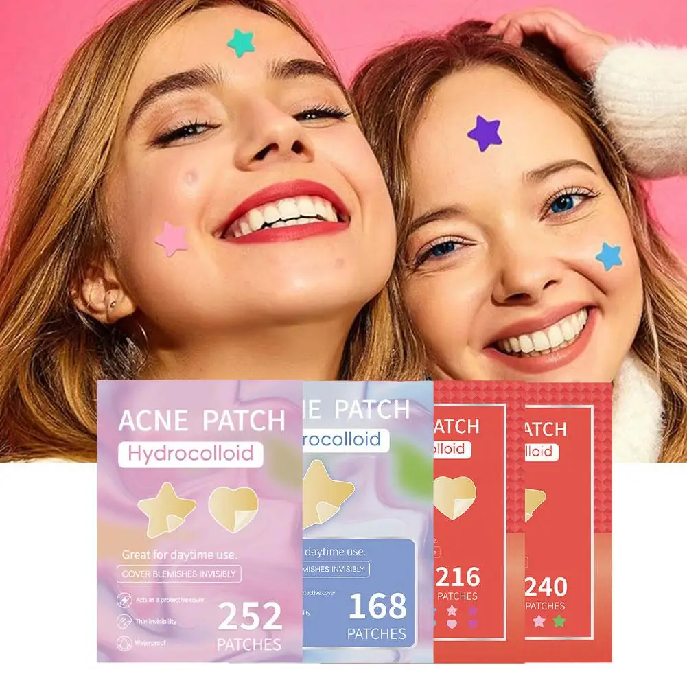 Colorful Star Pimple Patch Acne Colorful Invisible Acne Removal Skin Care Stickers Concealer Face Spot Beauty Makeup Tools