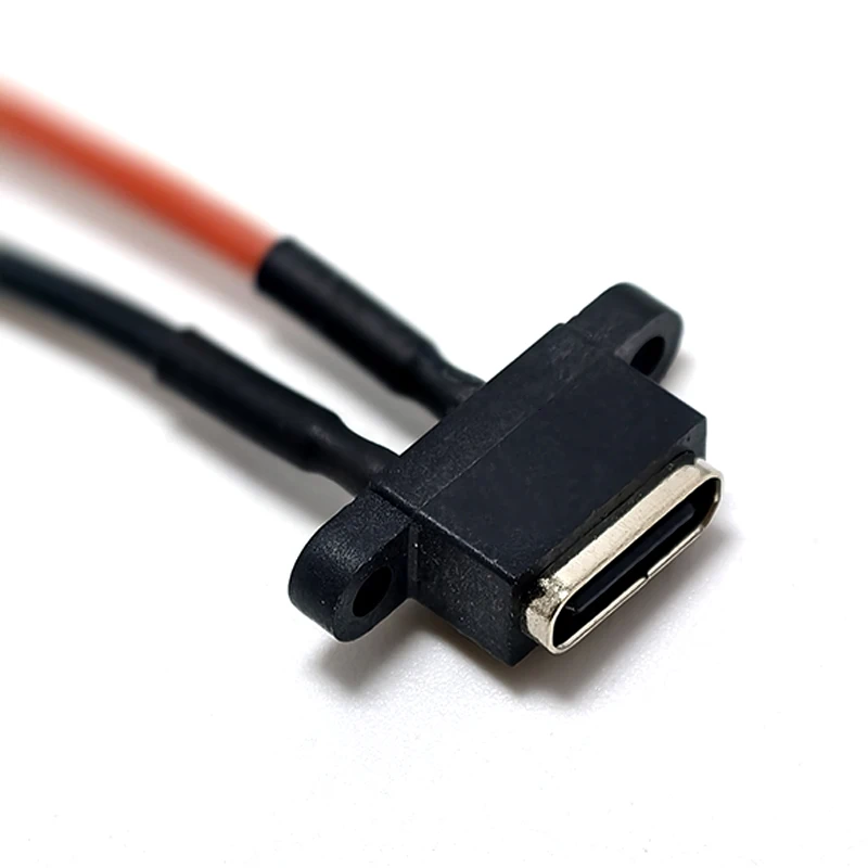 

1/5/10PCS USB C-type waterproof connector welding wire female socket C-type port charging interface socket with welding wire