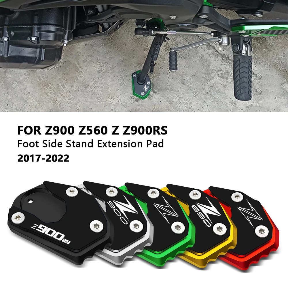 For Z650 900 Z900 RS SE Z650 Z900RS 2017-2022 Motorcycle Side Stand Extension Bracket Enlarged Plate Foot Stand z900 Accessories