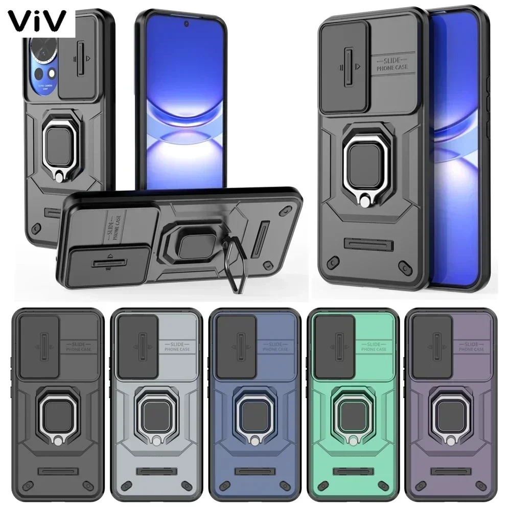 

Armor Phone Case For Huawei Nova 12 Ultra 11 SE Mate 60 Pro Honor 90 Lite X9B X40 X50 X50i Ring Holder Camera Protect Cover Capa