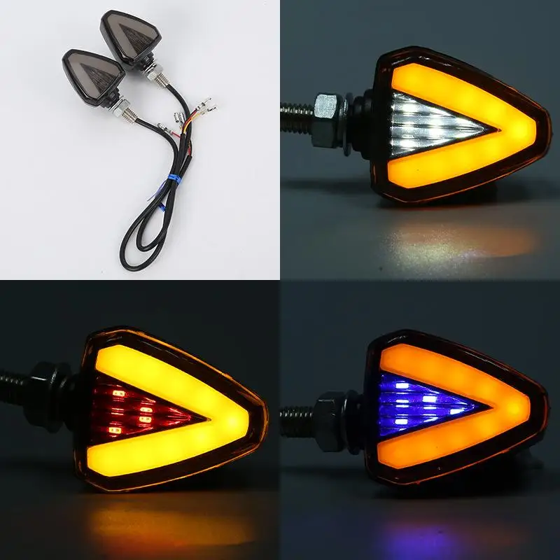 Motorcycle LED Turn Signal DC 12V Anti-collision Warning Light Mini Signal Light