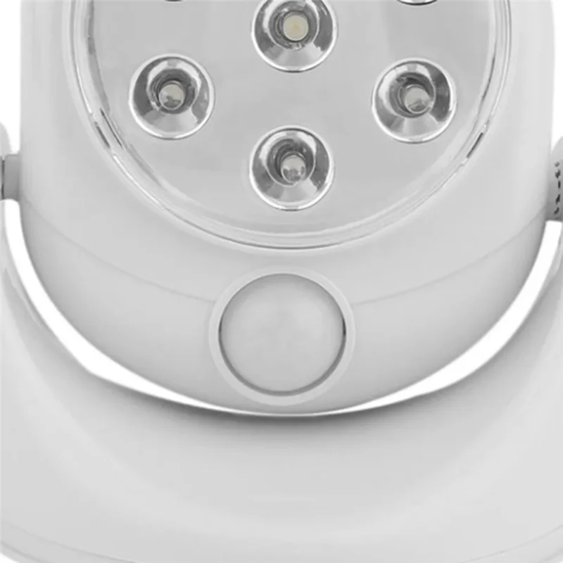 7 LED Bezprzewodowy obrót o 360 stopni Aktywowany ruchem czujnik Ultra jasna lampka nocna Automatyczna lampa na podczerwień Kinkiet