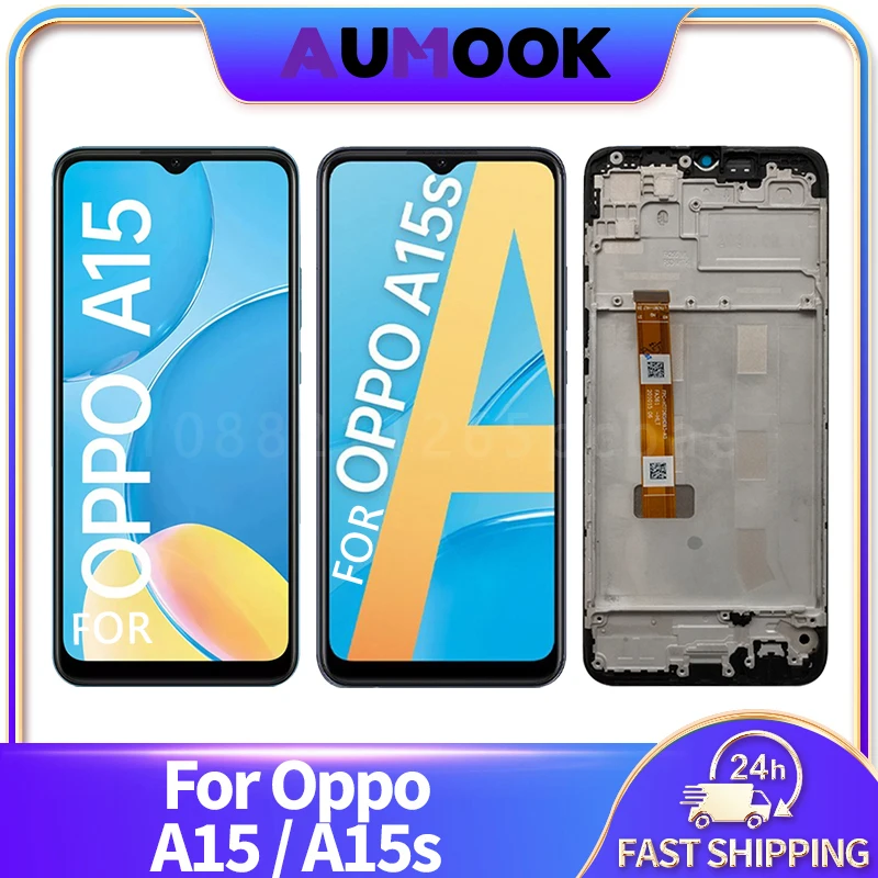 6.52" IPS For OPPO A15 A15s LCD Display Touch Screen Digitizer Assembly Panel CPH2185 CPH2179 LCD Replacement Replace Parts