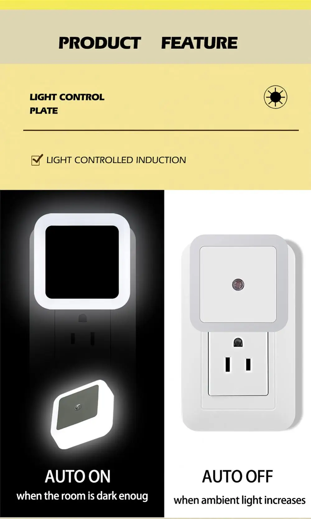 Imagem -03 - Inteligente Motion Sensor Led Night Light Mini Luzes de Parede para o Quarto Corredor Corredores Escadas Lâmpada de Cabeceira ue Reino Unido Eua Plug