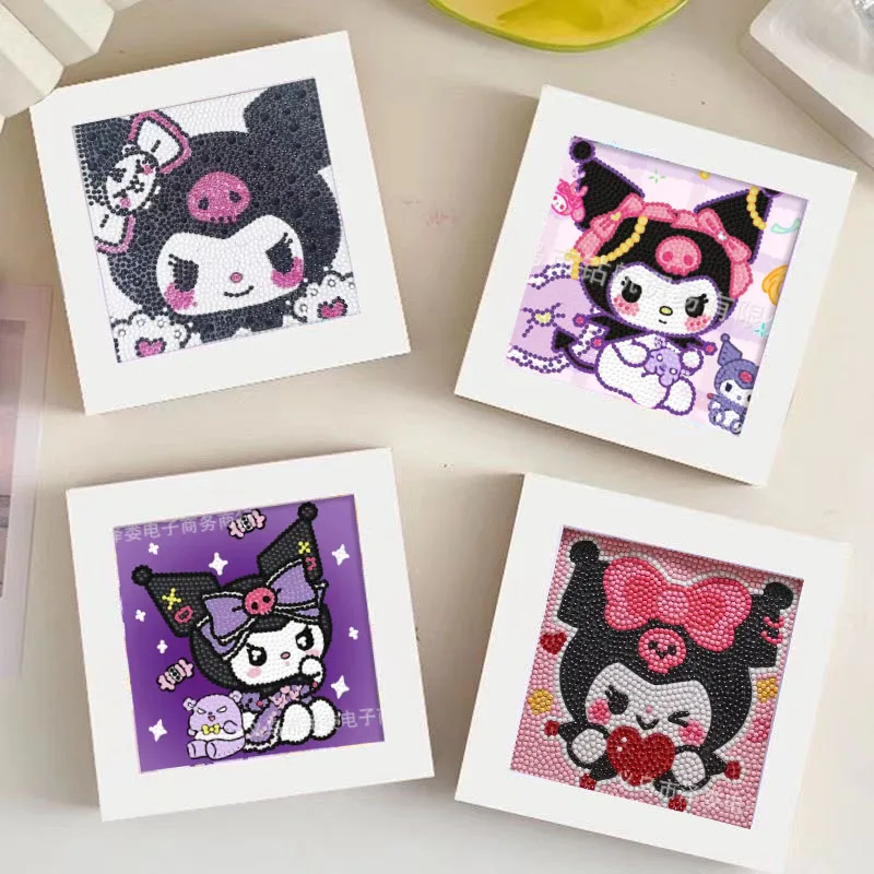 New Anime Kuromi DIY Diamond Painting Toys for Children\'s Creative Gift Kawaii Sanrio Melody Cross-stitch Handicrafts Home Decor