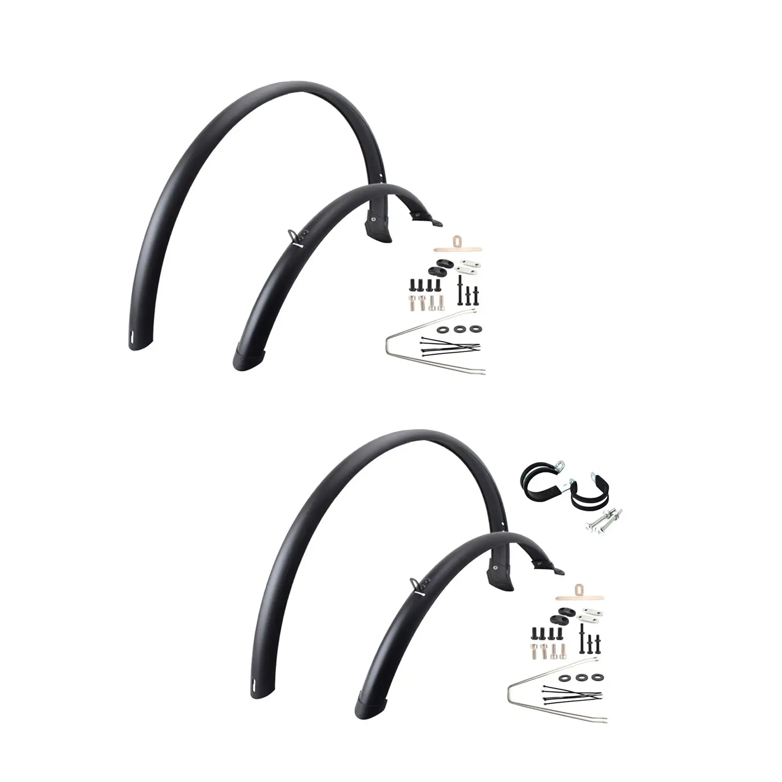 

2x Road Bike Fenders Full Cover with Mount Hardware Mountain Bike Mud Guards for Riding Rain 700C Dust Mountain Road Bike
