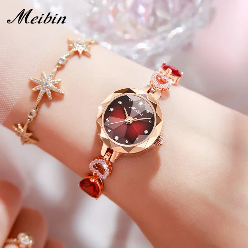 New Fashion Women's Quartz Watch Trendy Jewelry Diamond Watch Waterproof Gemstone Bracelet Watch Women's Jewelry Bracelet Watch