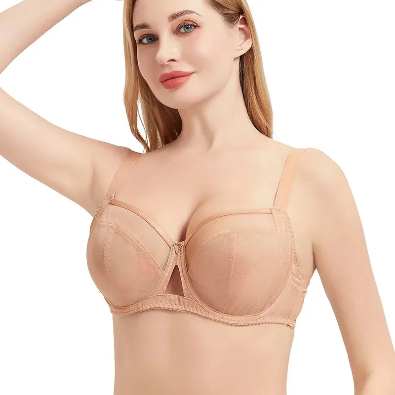 

75 80 85 90 D E F G H I Plus Size Stick On For Women Большой кружевной бюстгальтер с полной чашкой Тонкий бюстгальтер Mujer Brassiere Femme ih.4