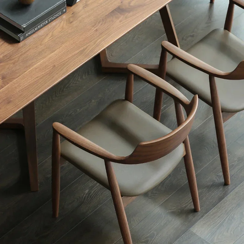 Nordic solid wood Hiroshima chair ash wood guest restaurant table and chair coffee restaurant simple back chair
