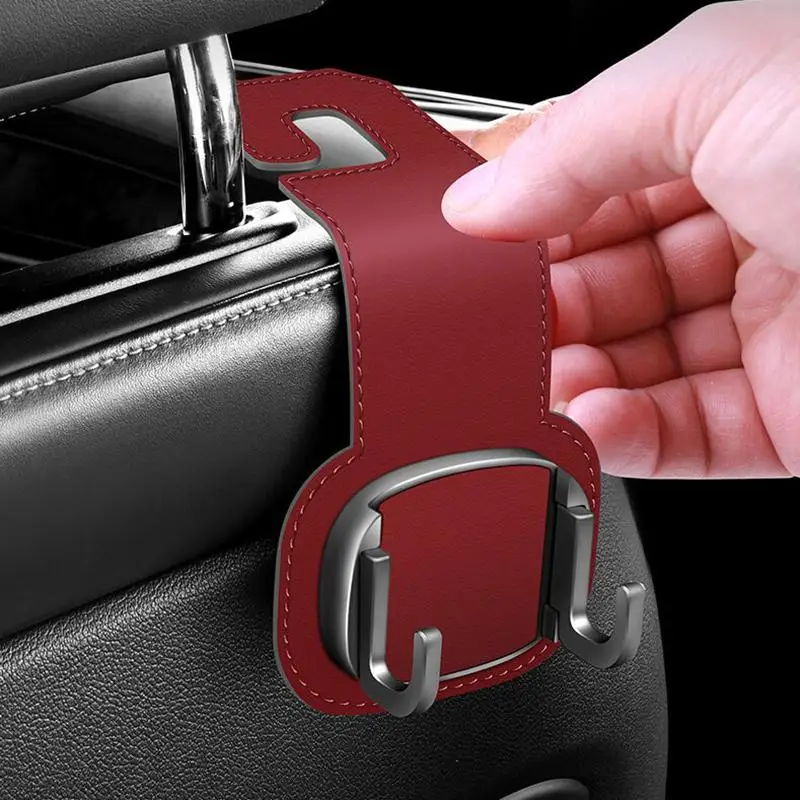 Picture 3: Car Headrest Hook, Foldable Double Vehicle Back Seat Organizer Hanging Holder, Automotive Interior Seatback Storage Hanger