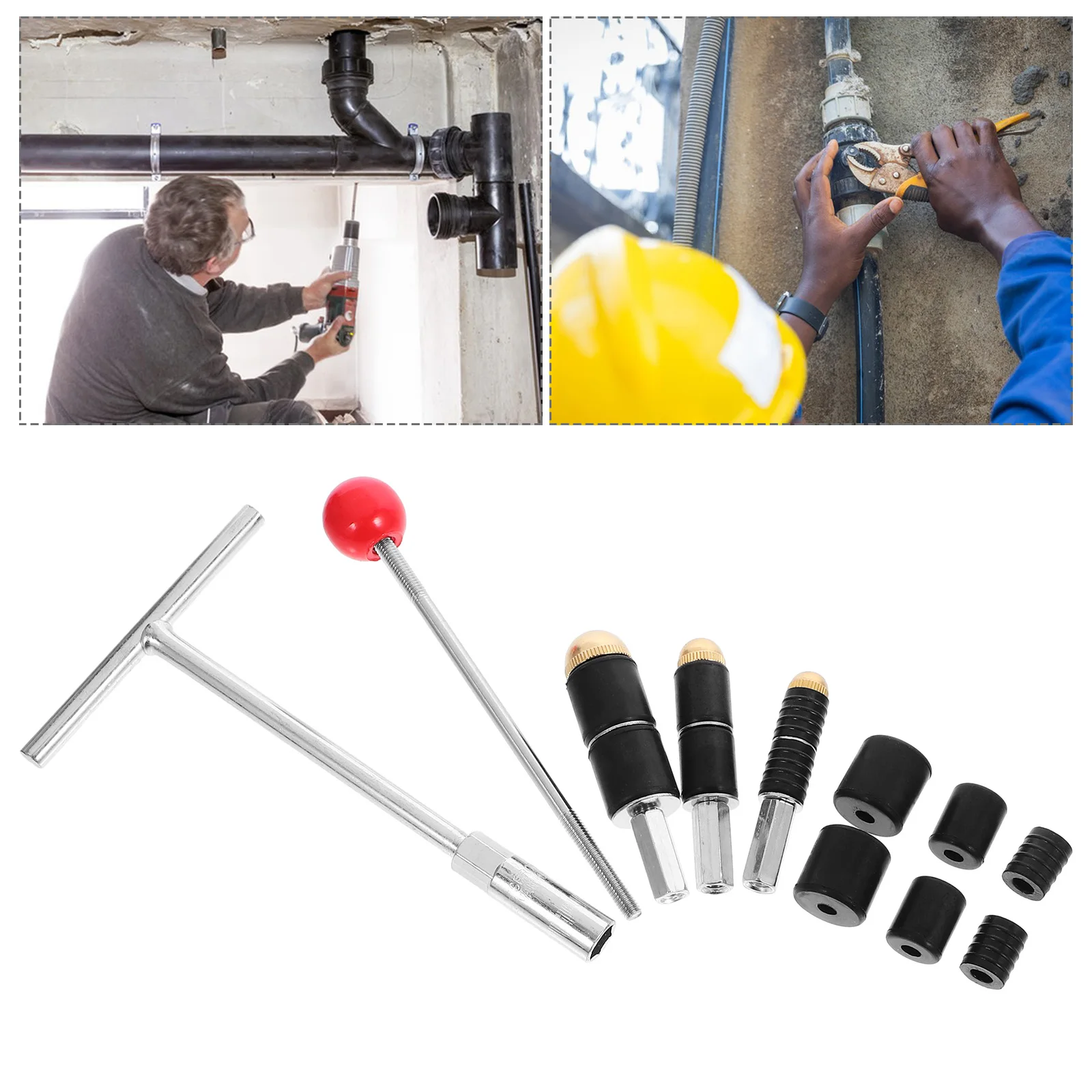 

Three Sizes Water Pipe Stop Tool 4+6mm 1 Inch Round Wrench Included Plumbing Repair Leak Fix Accessories