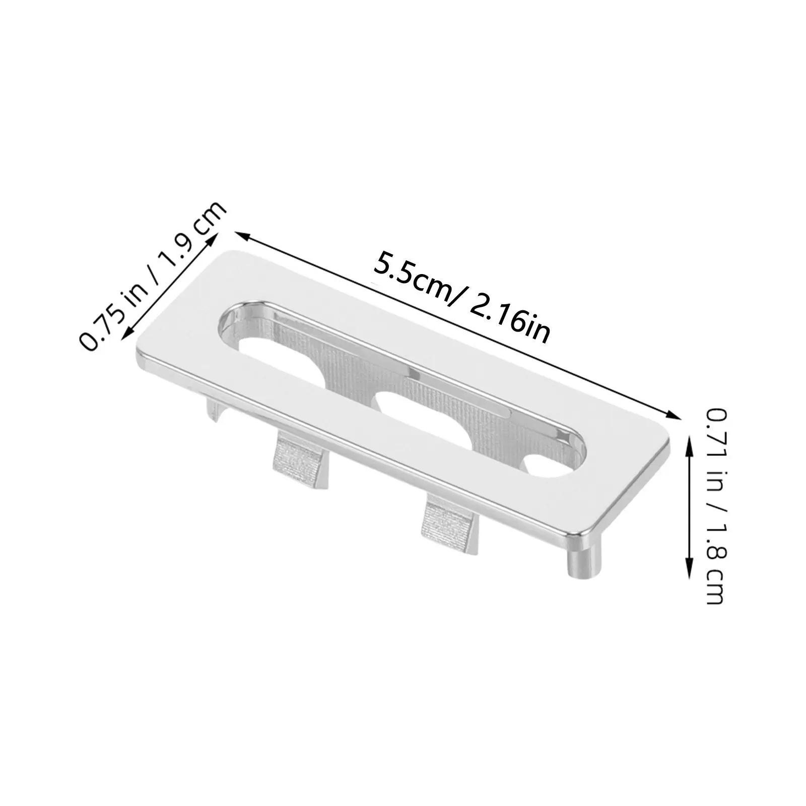 2Pcs Wash Basin Overflow Cover Plastic Overflow Trim Cap for Sink Drain Hole Small Basin Insert Easy Install Modern Traditional