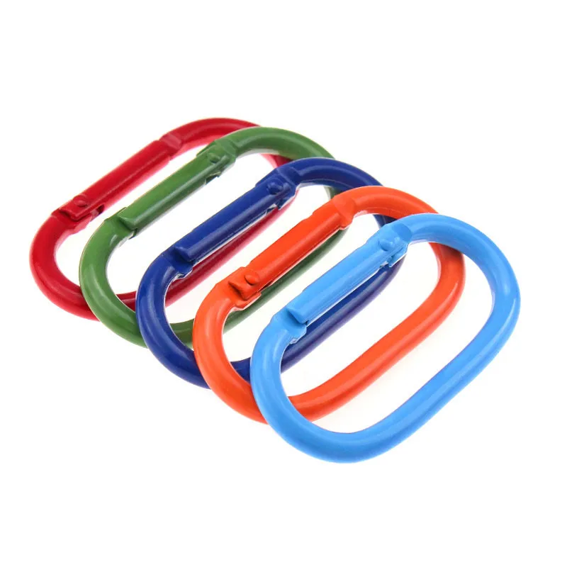2-12Pcs Carabiner Clip Snap Hooks Spring Buckles Metal Split Rings Keyring For DIY Bag Handbag Strap Craft Accessories Making