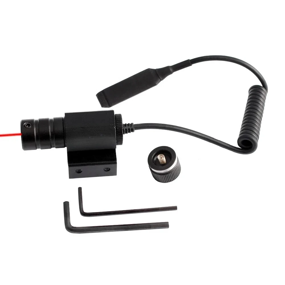 Mini Red Dot Laser Sight with 635-655nm Adjustable 11mm/20mm Rail Mount Hunting Rifle Scope Pistol Gun Sight