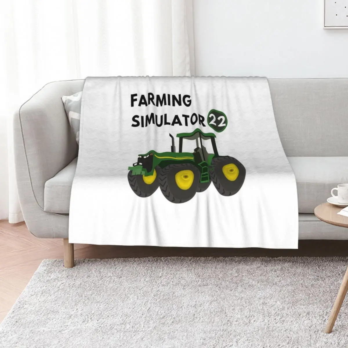 

Farming Simulator Throw Blanket Luxury Flannel Fabric Decorative Throw Decorative Sofas Blankets