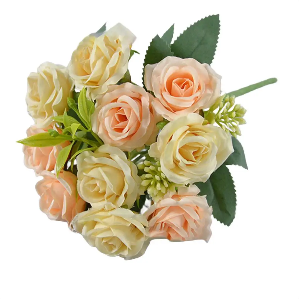 

Floral Centerpiece Artificial Rose Bouquet Attention To Detail Design Elegant Charm For Events Flexible Stems For Arrangement
