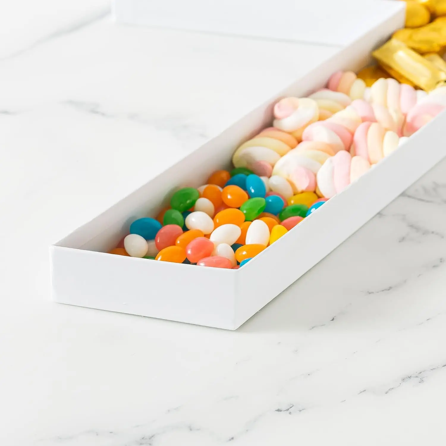 Food Fillable Letters Shaped Sweets Flower Candy Cupcake Container Box for Wedding Anniversary Birthday Party Baby Shower Decore view 3