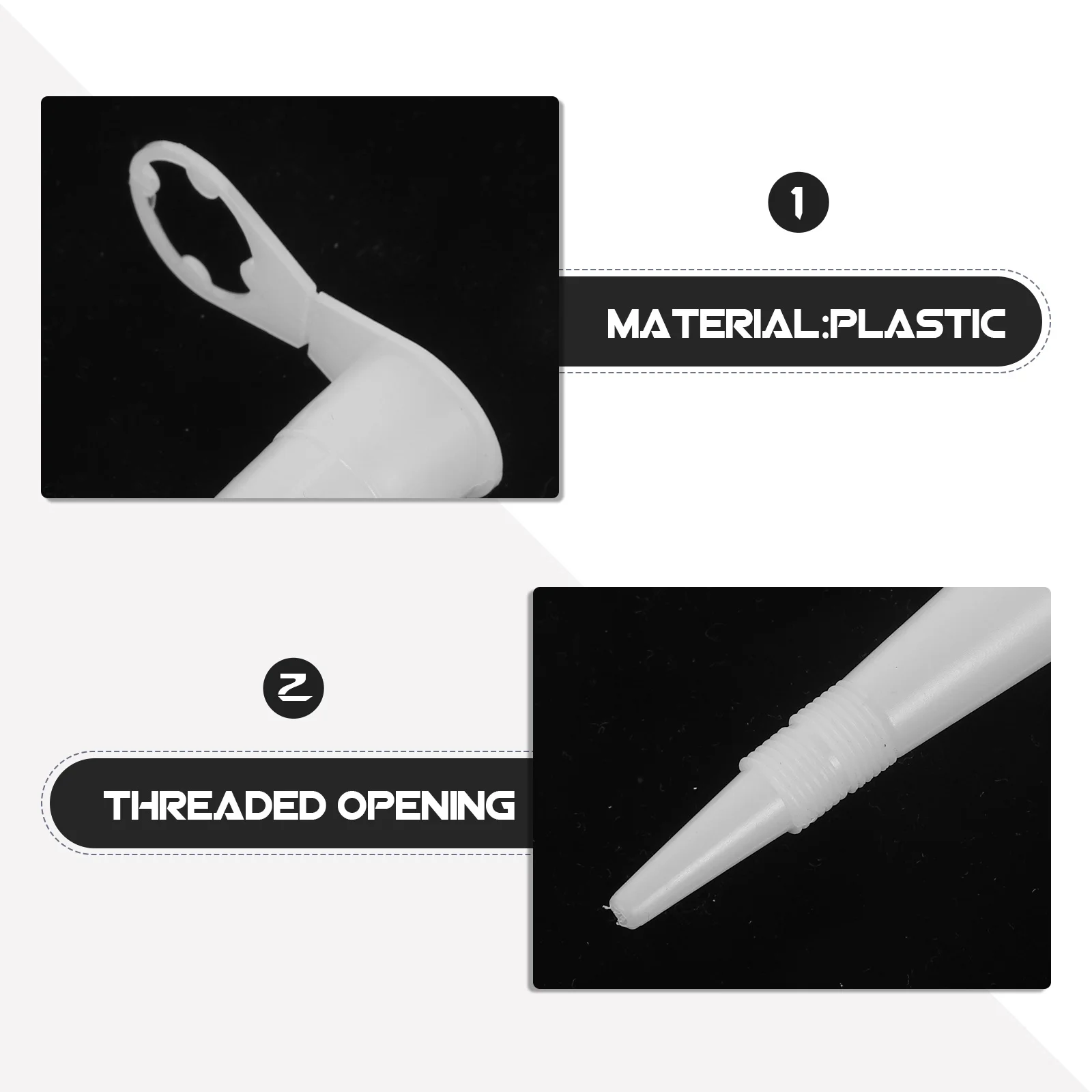 

4Pcs 360 Degree Bendable Caulk Nozzle Professional Glue Tool for Edges and Corners Caulking Tips Caulk Sealant Tip