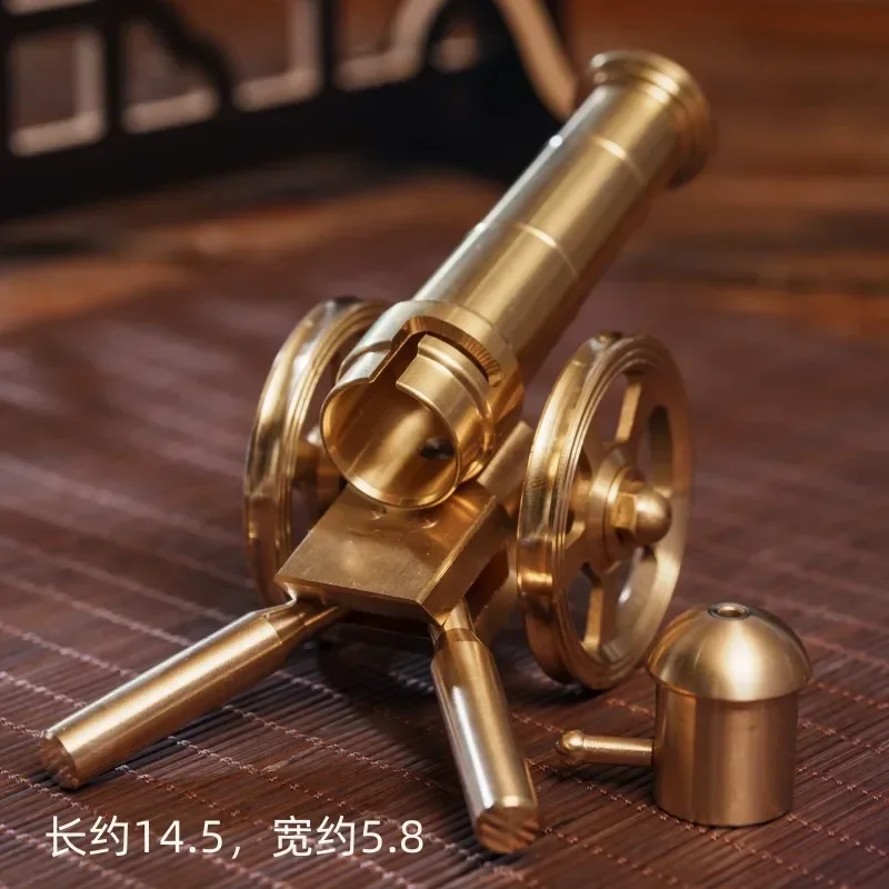 نموذج مدفع من النحاس النقي، مدفع إيطالي صغير، ديكور منزلي، مكتب سطح المكتب، هدايا إبداعية #6