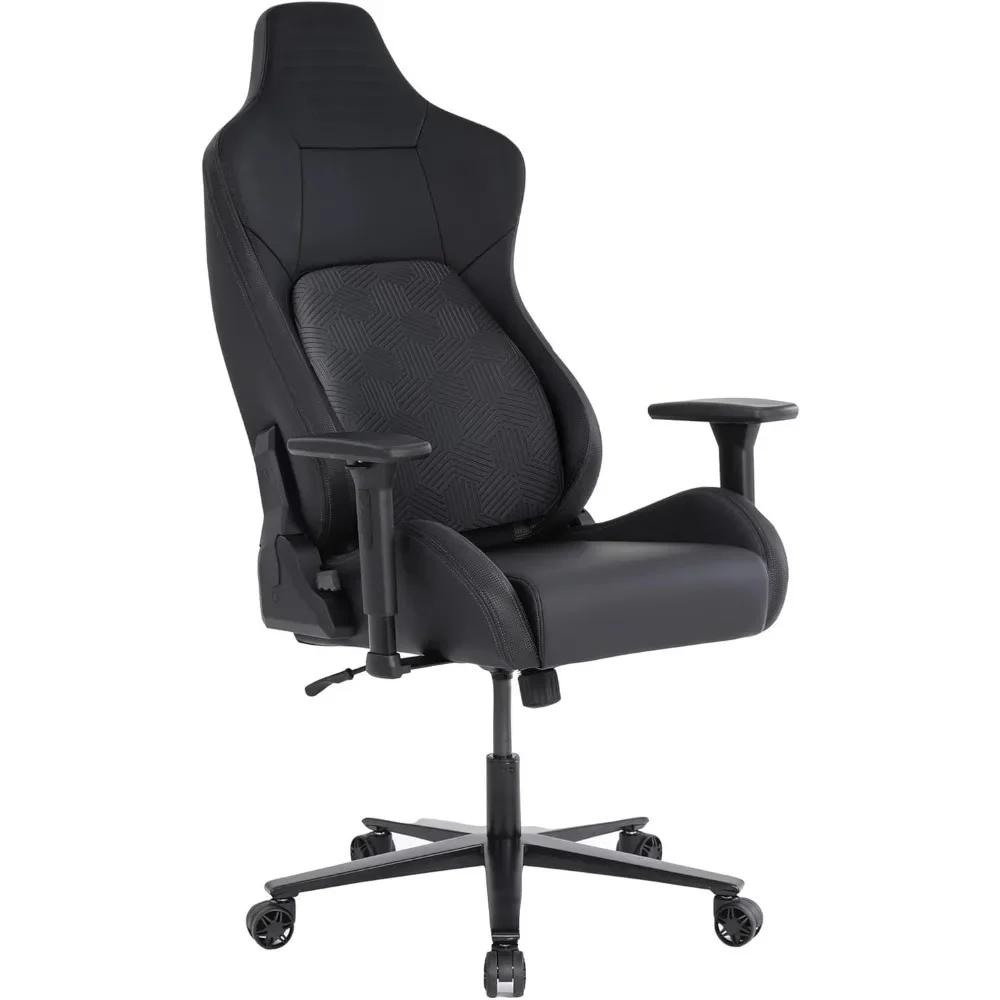 

Vertex Ergonomic Faux Leather High-Back Gaming Chair, Black, BIFMA Compliant