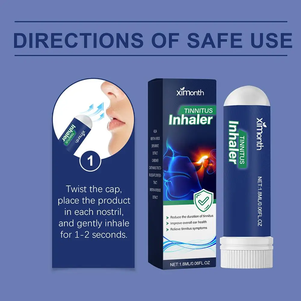 Inhalateur chaud unisexe pour la santé des oreilles, les instituts d'acouphènes, le patch d'acouphènes, la protection de l'effet d'oreille, l'inhalateur de facilité pour la sonnerie E R1E0, améliore la santé des oreilles