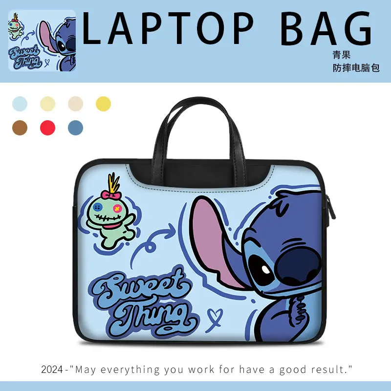 Nowa torba na laptopa Disney Anime Stitch pu 14 16 15,6 cala Torba na laptopa do Macbooka Air Pro Komputer Torebka na ramię Teczka Prezent