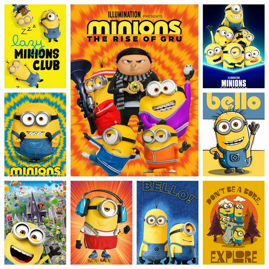 

Мультфильм Прекрасный Милый-Миньоны Алмазная картина Головоломка Печатные крестики Картинки Мозаика Набор для вышивания Домашний декор 5D DIY Искусство для взрослых