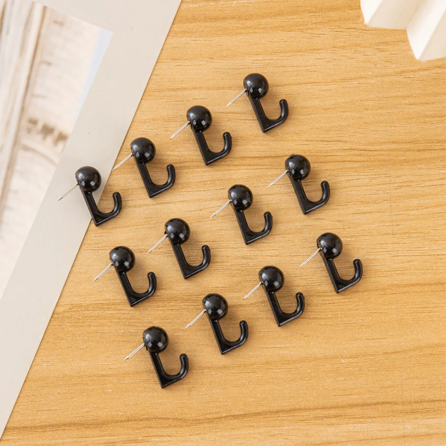 30pcs hook pins, Photo Postcard Decoration Transparent Tacks for Photo Wall, Bulletin Board, Home Wall, Home Office School