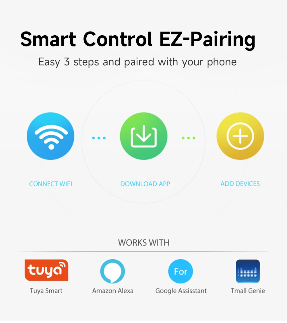 Tuya Smart WiFi 4-IN-1 Temperature Humidity Sensor Light Intensity Detector Time Display Alarm Clock Fit Alexa Google Assistant