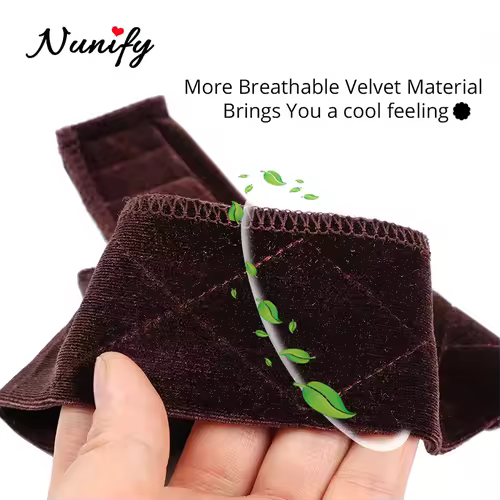 Nunify Non-slip Soft Velvet Women  Wig Grips Headband Women Velvet Wig Accessories Grip Scarf Headband Adjustable - Image 3