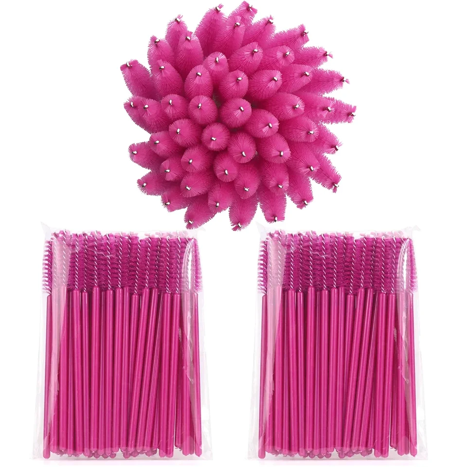 100pcs Cepillos Desechables para Pestañas Postizas Espirales Micro Varitas Peines 3