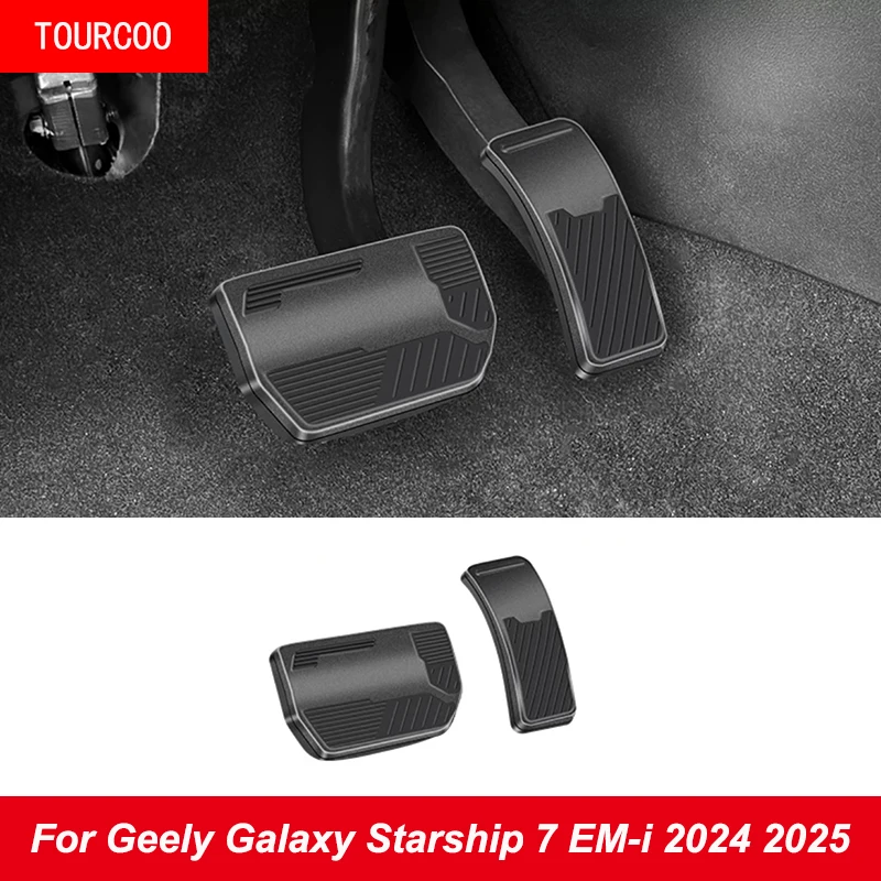 

For Geely Galaxy Starship 7 EM-i 2024 2025 Aluminum Alloy Brake Accelerator Foot Pedal Cover Car Accessories