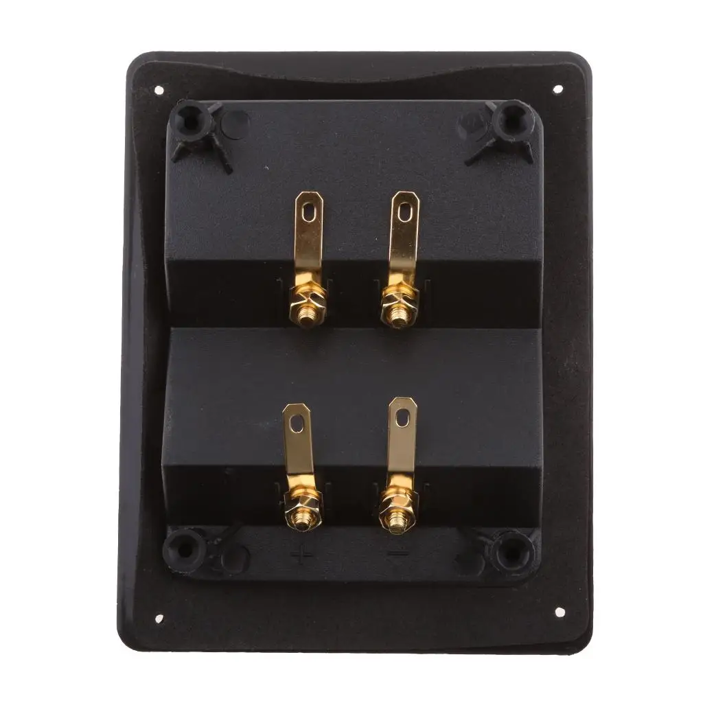 Banana Plug Binding Post Speaker Screw Terminal Square Connector Black for Home Car Stereo Sound System
