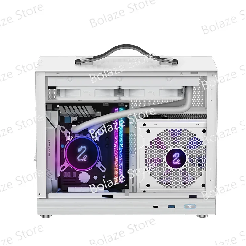 

2024NEW Flash Scale S500 Chassis, Portable ITX Handheld 240 Water-cooled TYPECmini Computer Host Box Desktop Computer