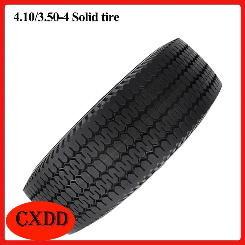 

Universal 10 inch non pneumatic solid rubber tires 4.10/3.50-4 fit many scooter models maintenance free