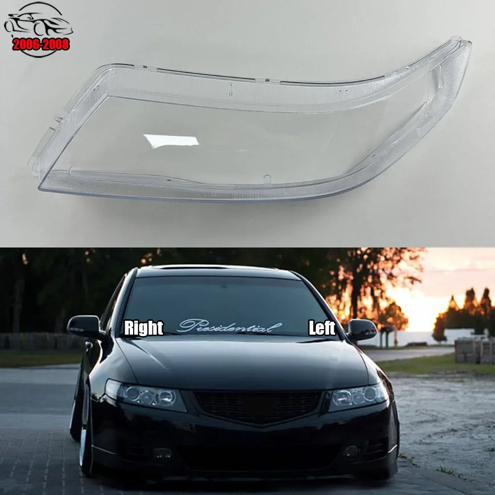 

For Honda Acura TSX 2006 2007 2008 Car Accessories Headlamp Transparent Cover Lampshade Headlight Shell Lens Plexiglass