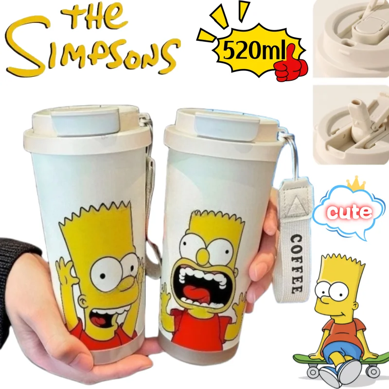 

Термокружка The Simpsons с креативным и стильным принтом, большой вместимости, портативная, простая в использовании, с двойным отсеком для напитков.