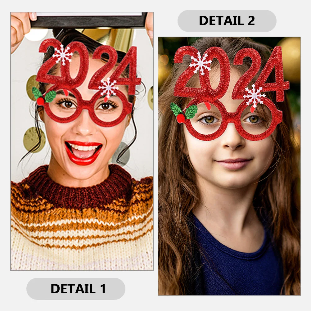 

Christmas Glasses 2024 Party Props Adults Christmas Party Photo Props Kids Photo Xmas Eyewear Festive Accessories Gifts