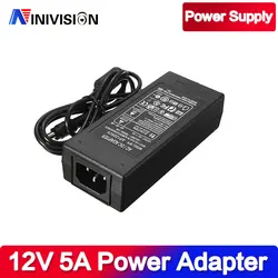 Prezzo più basso Nuovo AC Adattatore del Convertitore Per DC 12 V 5A 60 W LED di Alimentazione del Caricatore di Alimentazione per 5050/3528 SMD luce del LED o LCD Monitor CCTV