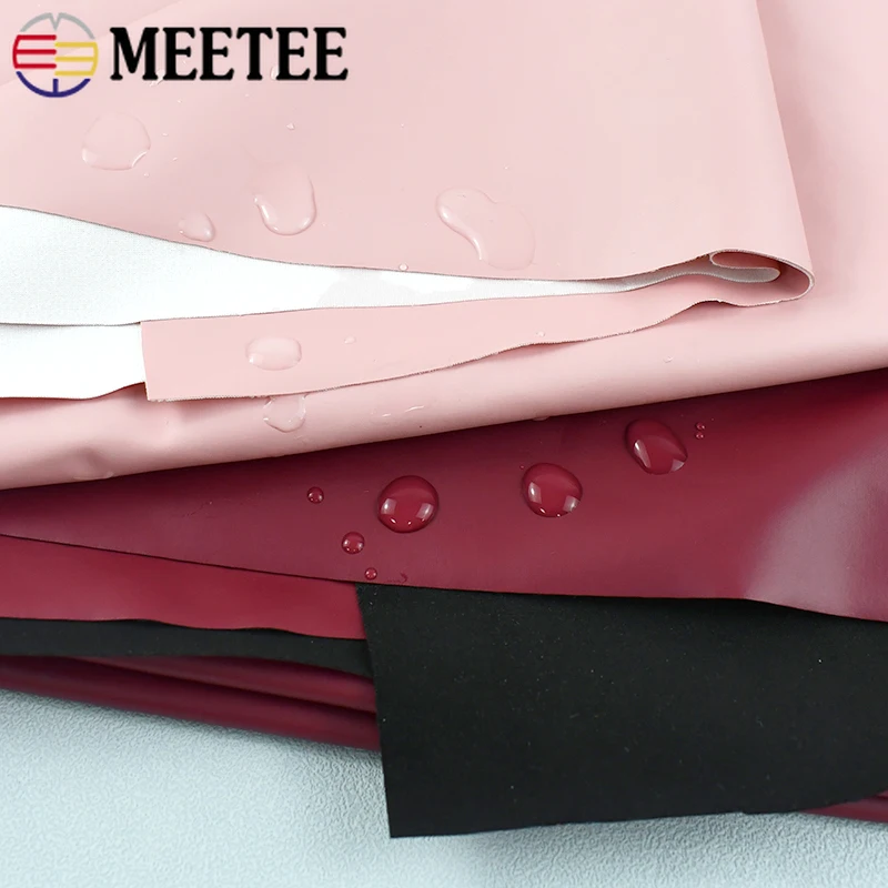 

50*145cm Waterproof Matte Faux Leather Fabric for Sewing Pants Skirt Elastic Soft PU Fabrics Garment Stretch Cloth DIY Material