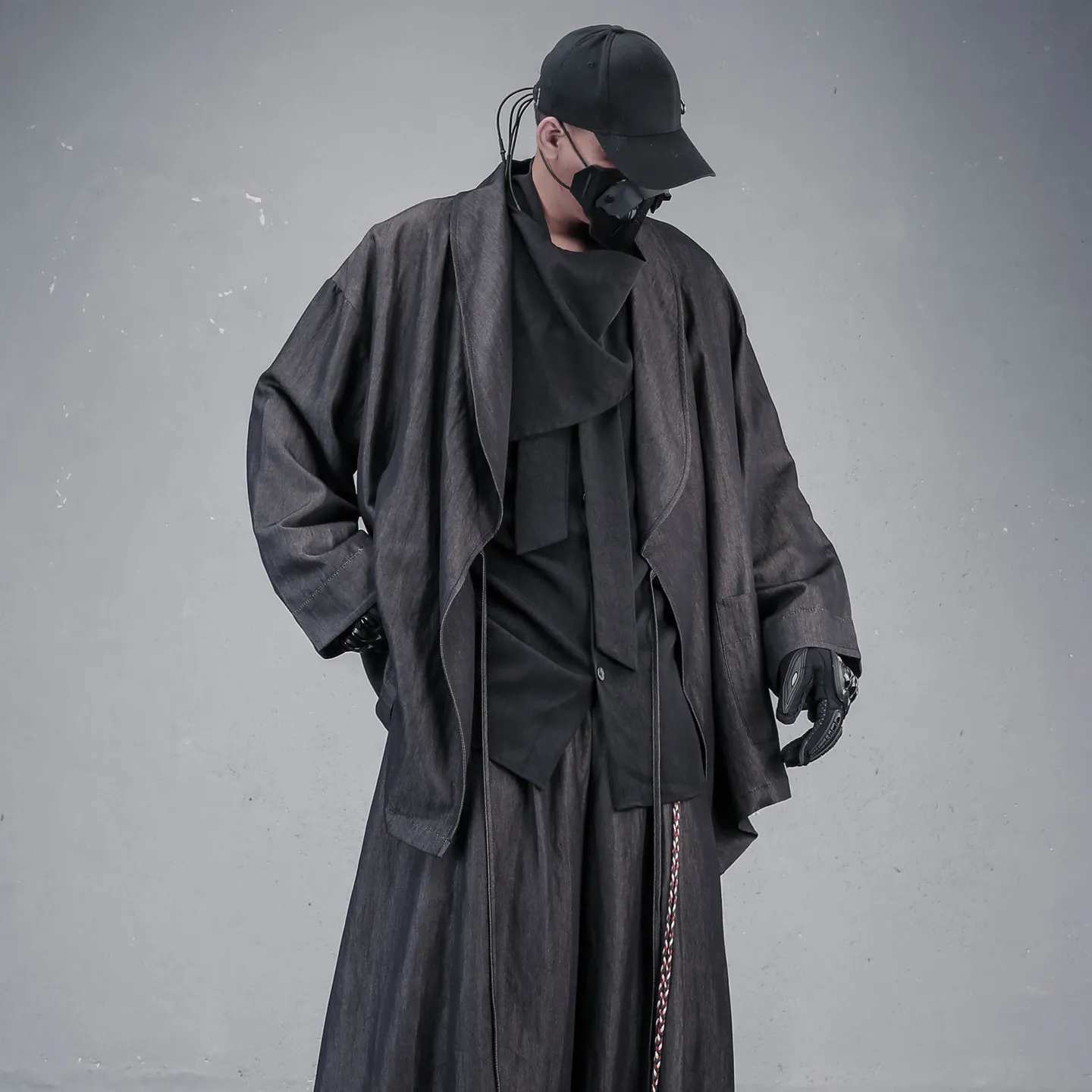 Niche Dark Style Deconstruction Cardigan Robe Coat Design High Sense Japanese Loose Kendo Coat