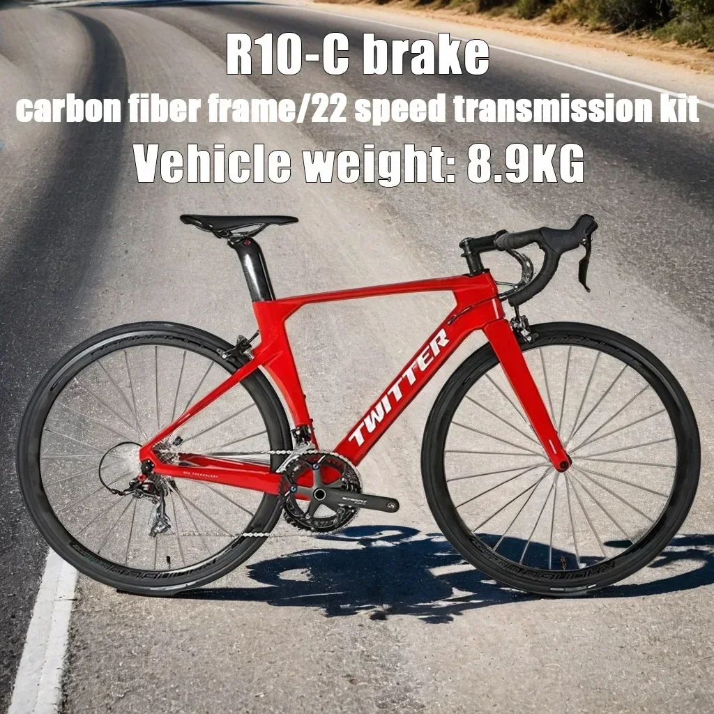 R10 carbon fiber road bike lightweight C brake Road Racing Bicycle 22speed internal cable routing gravel bicicleta 700*25C wheel