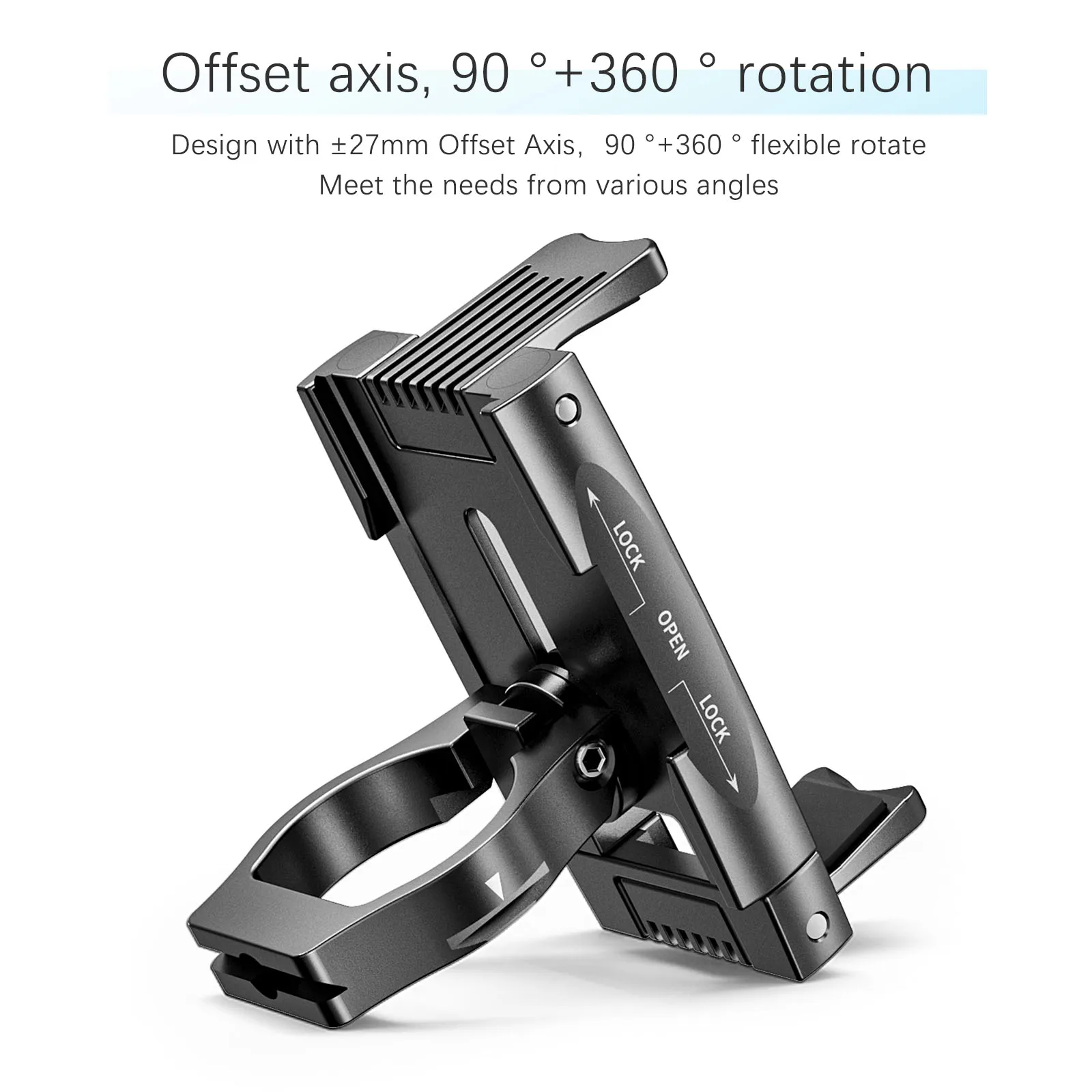 

3 colors to choose from, aluminum alloy material, portable phone clip, foldable universal phone clip