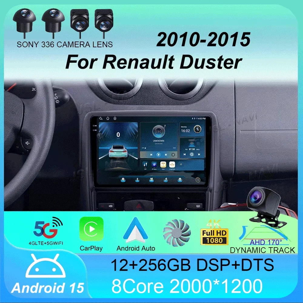

Car Radio Android 15 For Renault Duster 1 2010 - 2015 For Nissan Terrano 2014 - 2020 Navigation GPS Multimedia Player Stereo BT