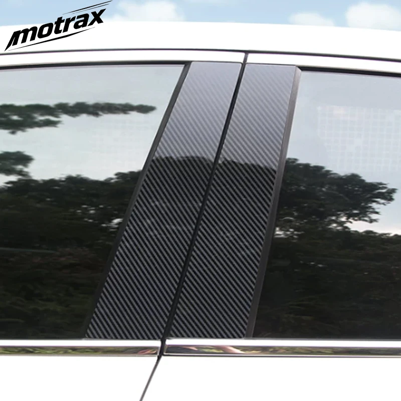 For Hyundai Tucson TL MK3 2015-2020 Car Door Window Middle Column Trim Protection PC Black Strip Decoration Sticker Accessories 5