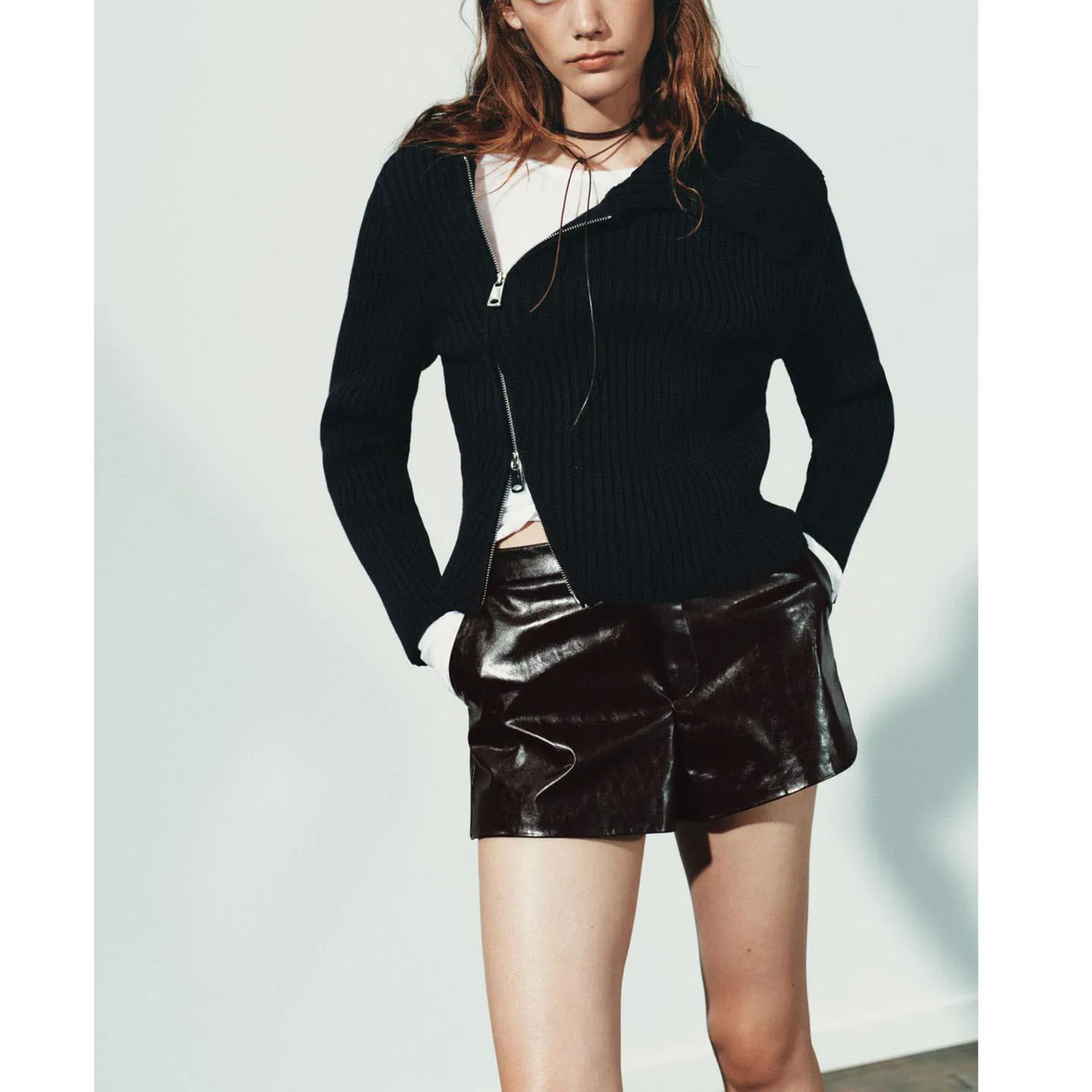 Pantalon ort taille haute en cuir PU, avec simple ket, Cool et Ele Sle, Design Faion pour femmes, Collection d'automne