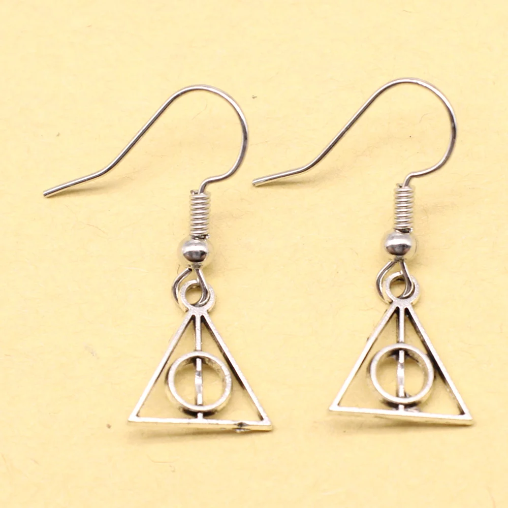 1 Pair 12x13mm Triangular Amulet Earings Fashion Jewelry 2033 Gift For Wedding