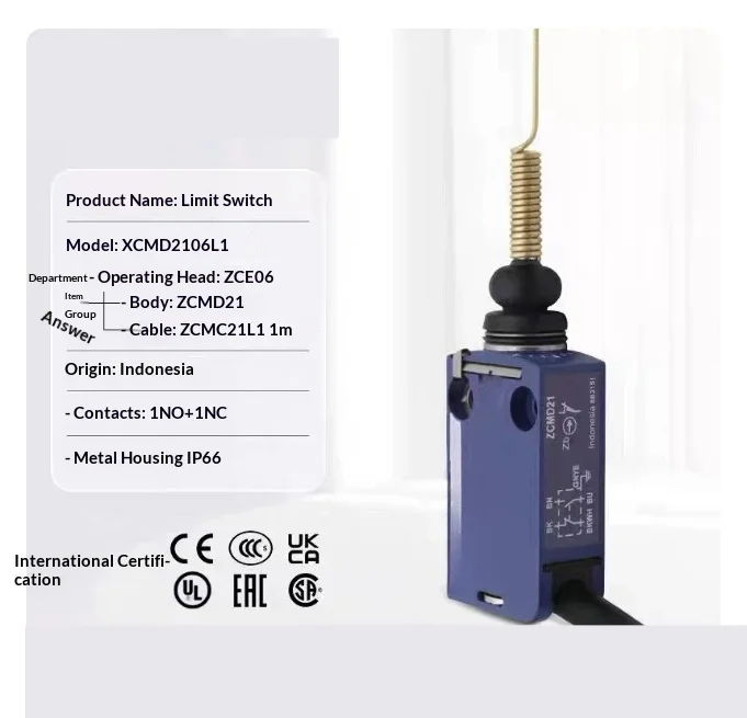 For schneider travel limit slot switch xcmd2106