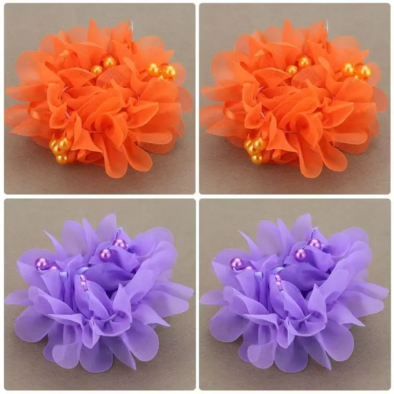 2/4 Stück Kinder-Haarband mit Netzperlen und Blumen, Schonend für Mädchenhaar, Doppelkugel-Haarschmuck für Kinder – Detail 19